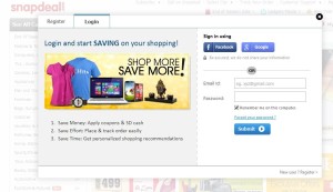 Snapdeal login  